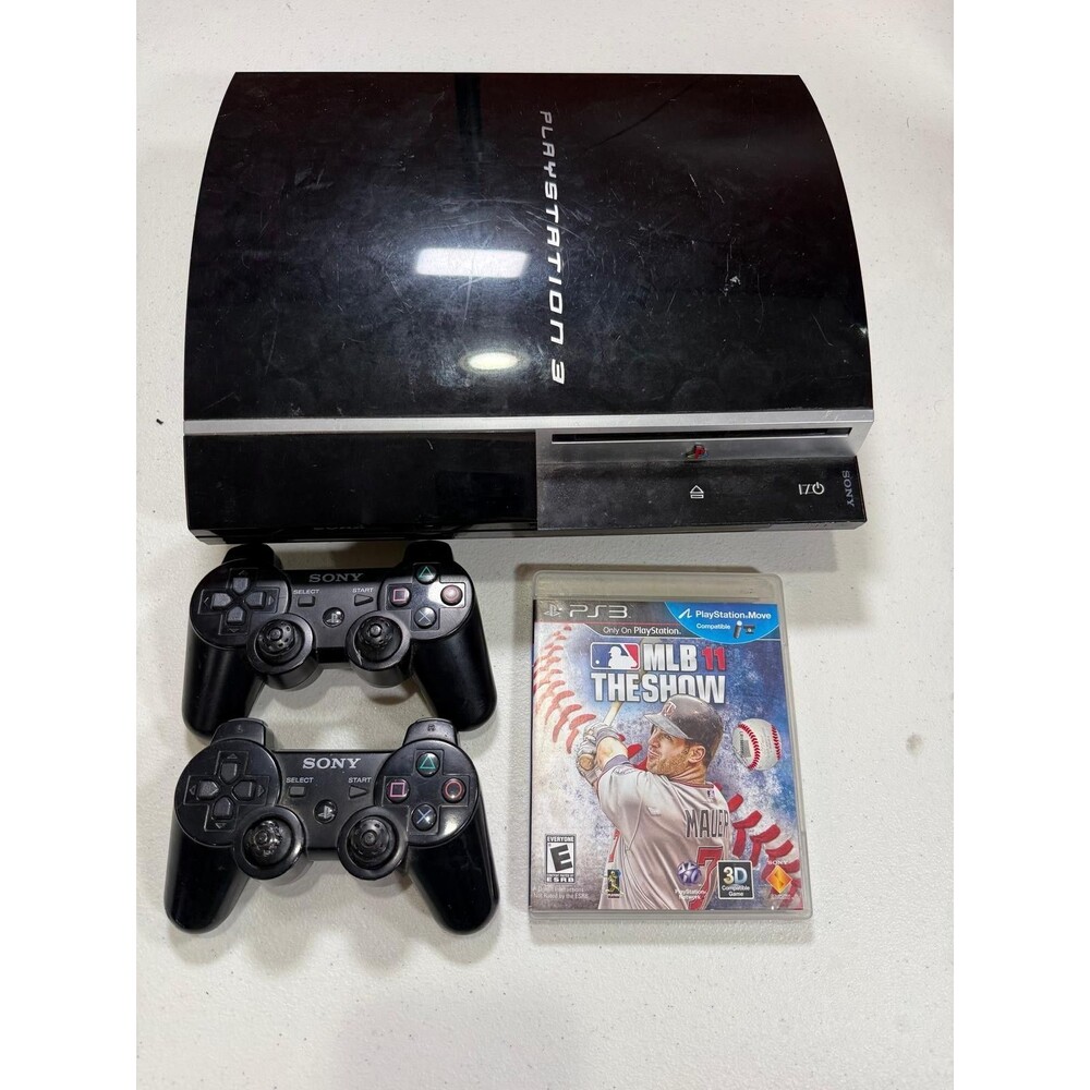 Sony PlayStation 3 Launch Edition 40GB Home Console w/2 controllers and 1 game